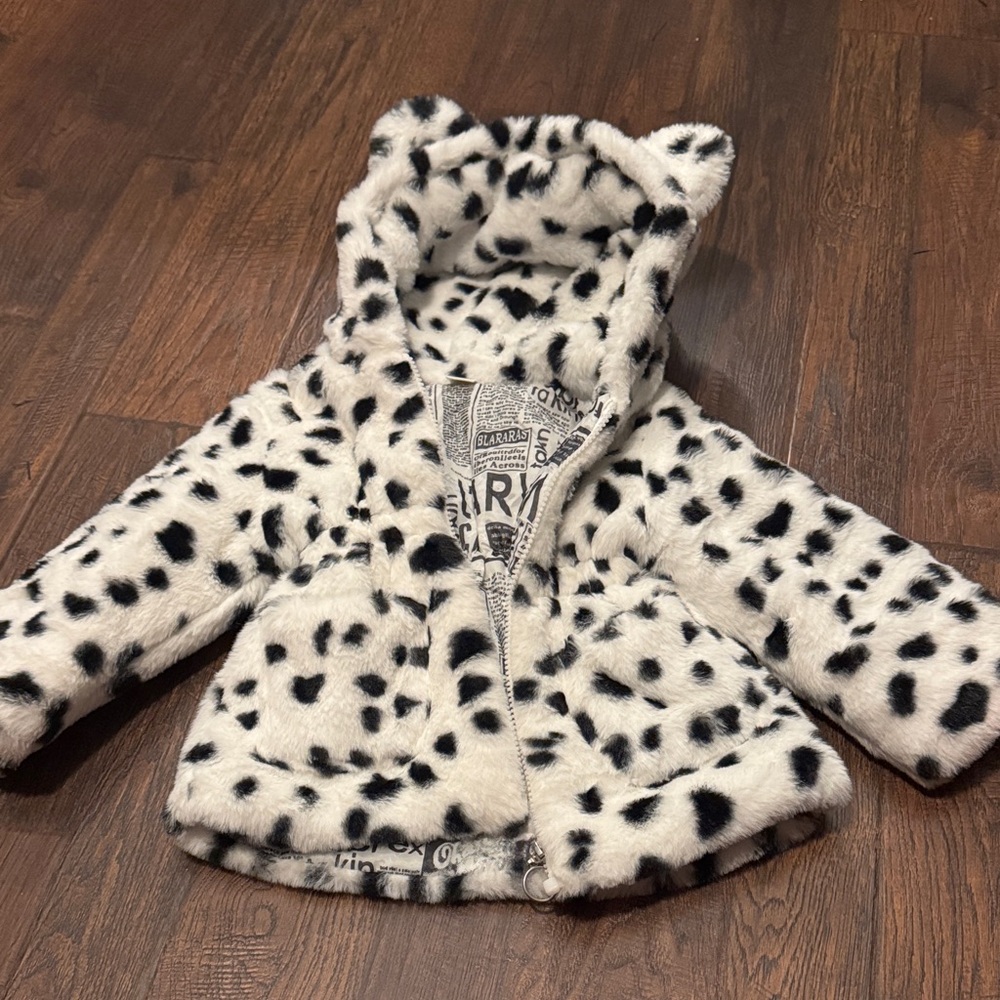 Spotted Black and White Kids Jacket